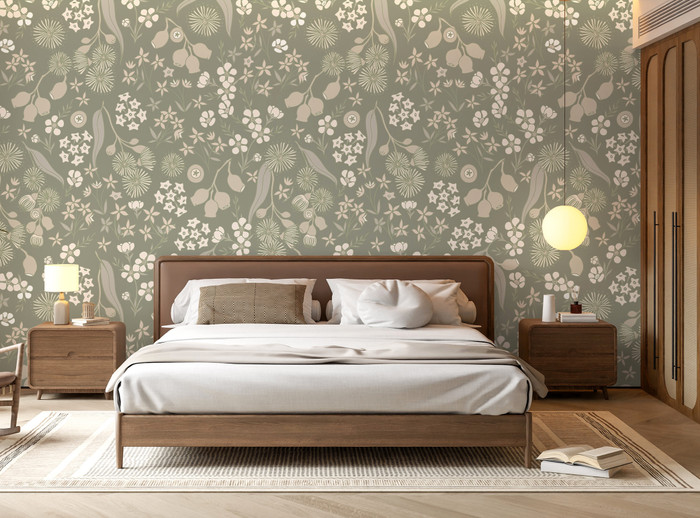 Mural - Terra Floral Sage (Per Sqm)