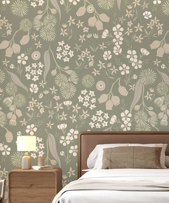 Mural - Terra Floral Sage (Per Sqm)