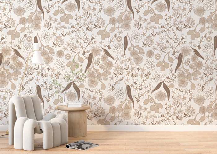 Mural - Terra Floral Neutral (Per Sqm)