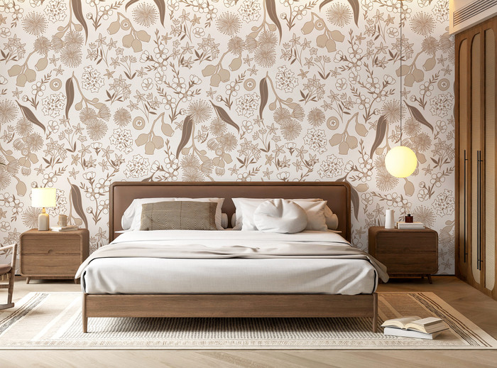 Mural - Terra Floral Neutral (Per Sqm)