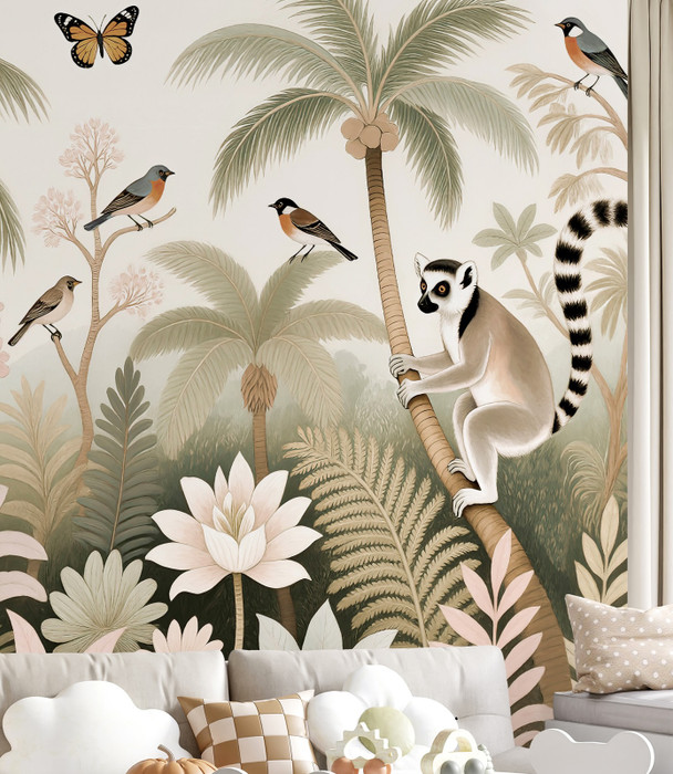 Mural - A Walk With Lemurs (Per Sqm)