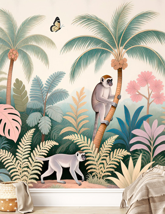 Mural - A Walk With Lemurs 2 (Per Sqm)