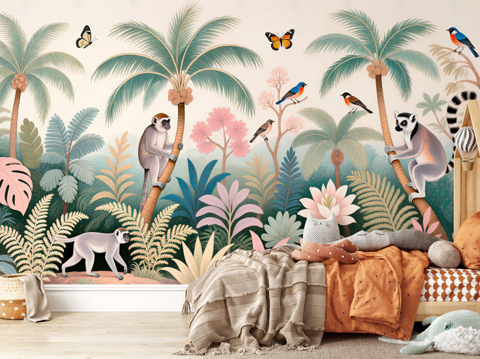 Mural - A Walk With Lemurs 2 (Per Sqm)