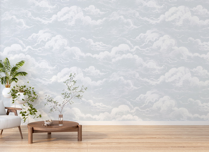 Mural - Cloud Relief Soft Blue (Per Sqm)
