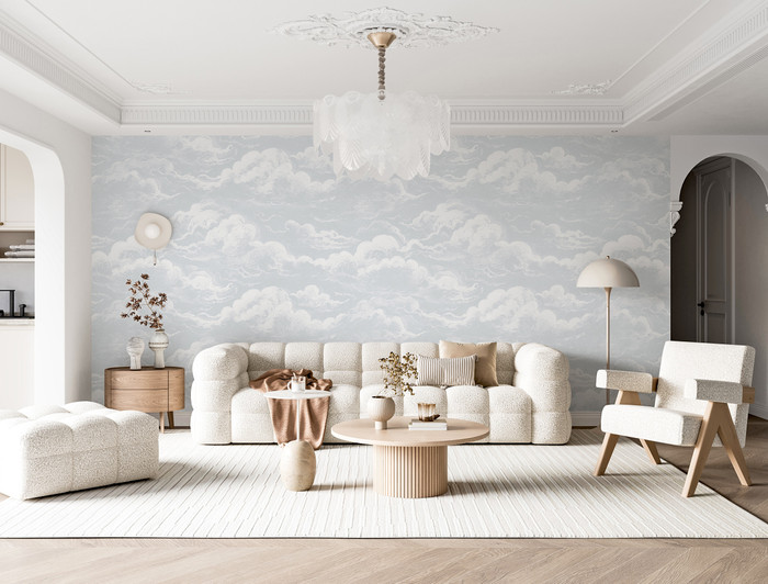 Mural - Cloud Relief Soft Blue (Per Sqm)
