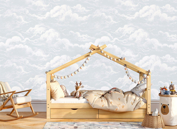 Mural - Cloud Relief Soft Blue (Per Sqm)