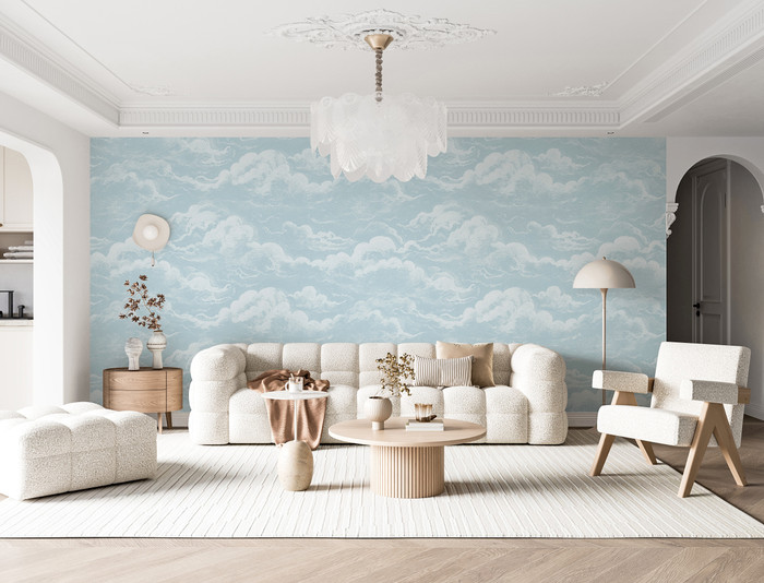 Mural - Cloud Relief Blue (Per Sqm)