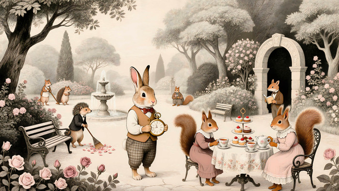 Mural - Sweet Tea Party (Per Sqm)