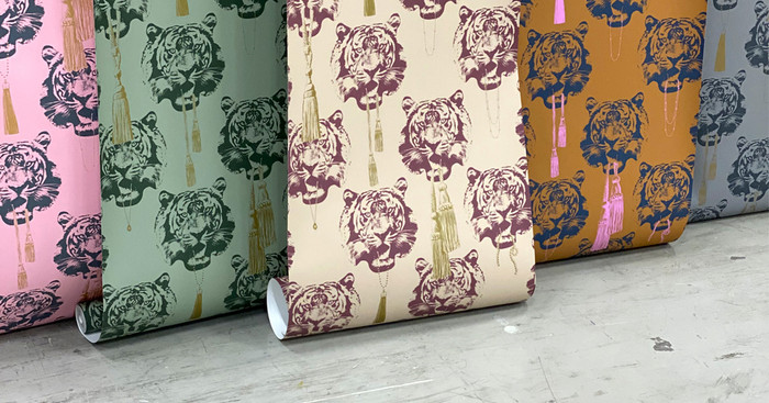 Coco Tiger - Champagne (1 Roll Avail.)