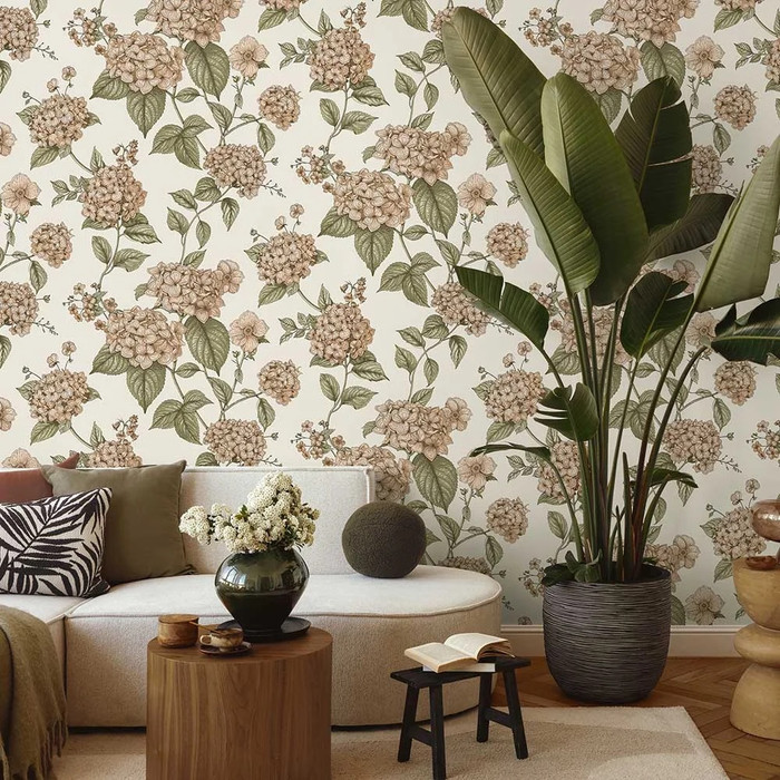 Hortensia - Coral / Green