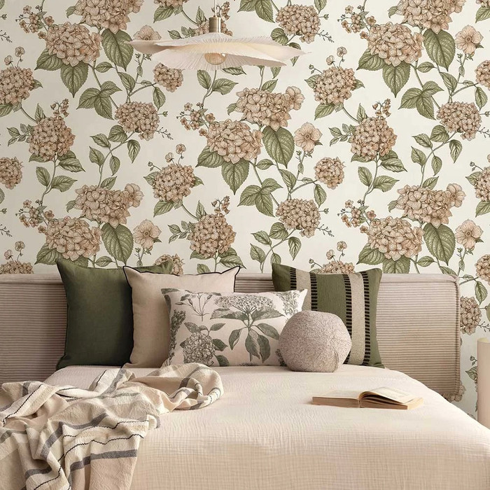 Hortensia - Coral / Green