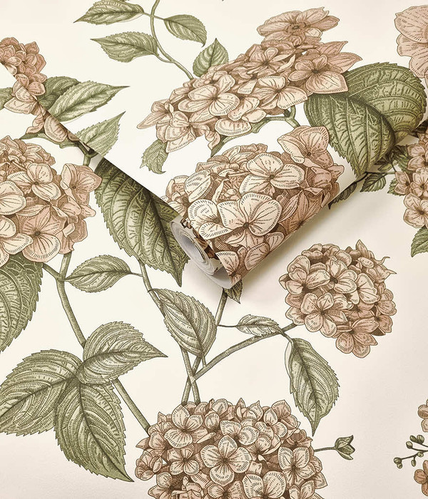 Hortensia - Coral / Green