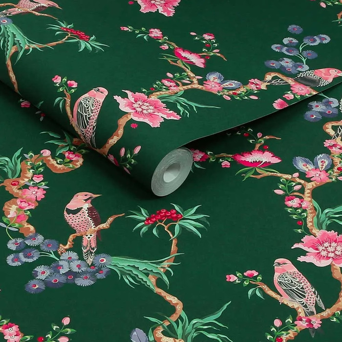Birds & Berries - Emerald