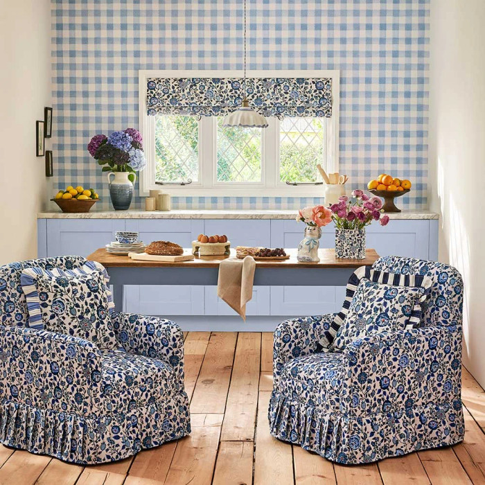 Painted Gingham - Blue