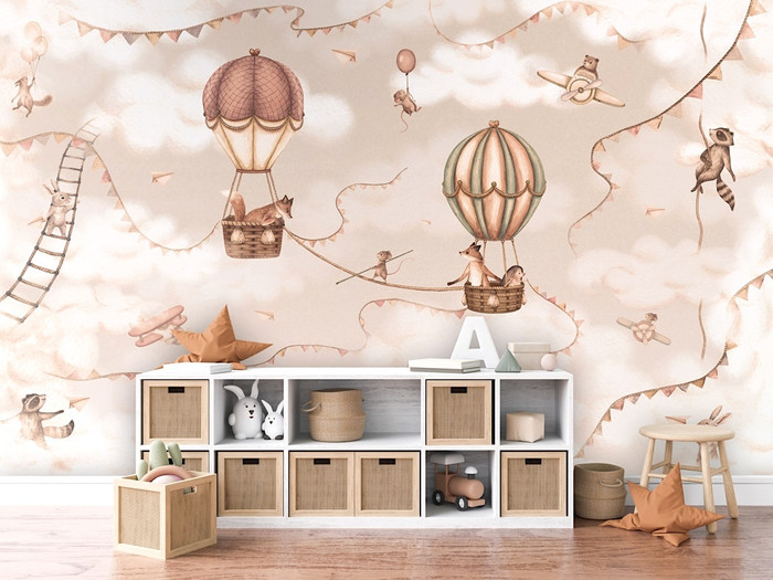 Mural - Animal Aviation Peach (Per Sqm)
