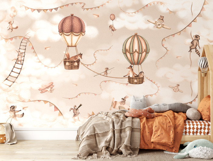 Mural - Animal Aviation Peach (Per Sqm)