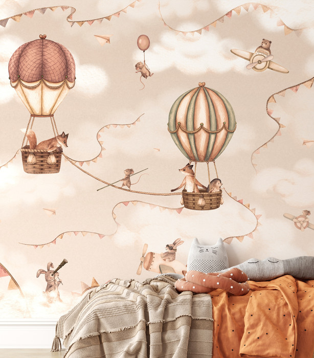 Mural - Animal Aviation Peach (Per Sqm)