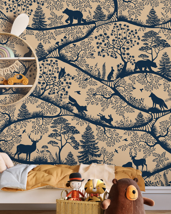 Mural - Nordic Nature Beige Blue (Per Sqm)
