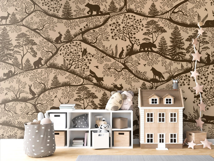 Mural - Nordic Nature Beige Brown (Per Sqm)