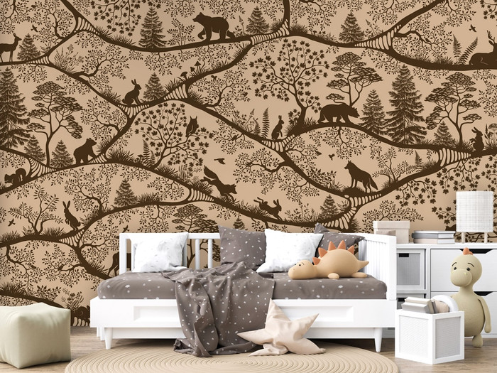 Mural - Nordic Nature Beige Brown (Per Sqm)