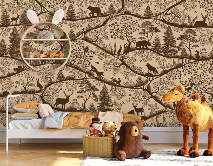 Mural - Nordic Nature Beige Brown (Per Sqm)