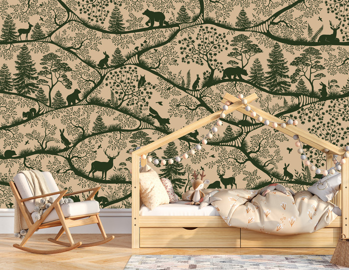 Mural - Nordic Nature Beige Green (Per Sqm)