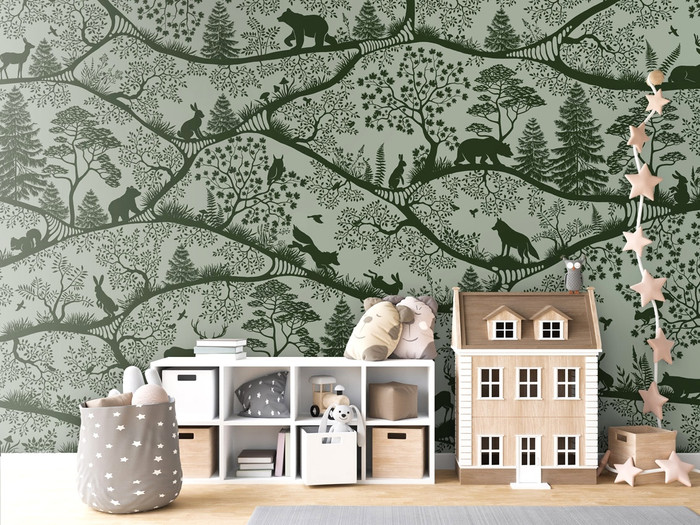 Mural - Nordic Nature Green (Per Sqm)