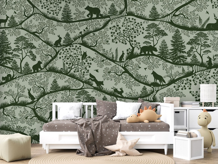 Mural - Nordic Nature Green (Per Sqm)