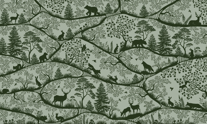 Mural - Nordic Nature Green (Per Sqm)