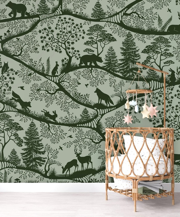 Mural - Nordic Nature Green (Per Sqm)