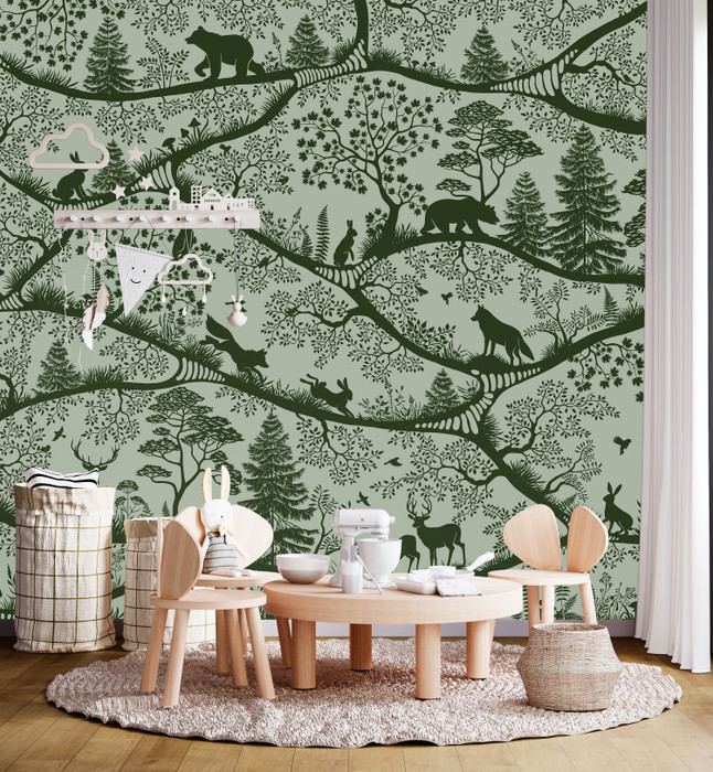 Mural - Nordic Nature Green (Per Sqm)