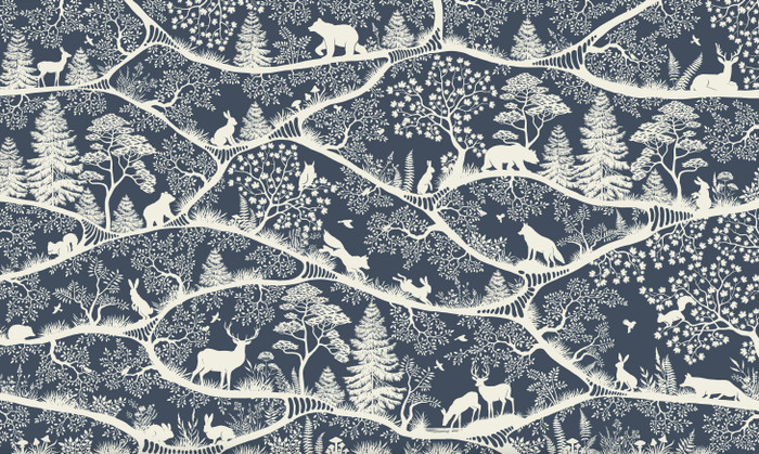 Mural - Nordic Nature Blue (Per Sqm)
