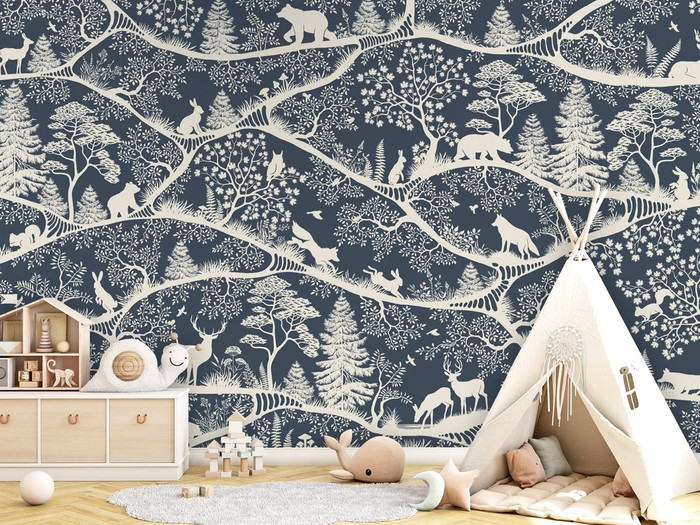 Mural - Nordic Nature Blue (Per Sqm)