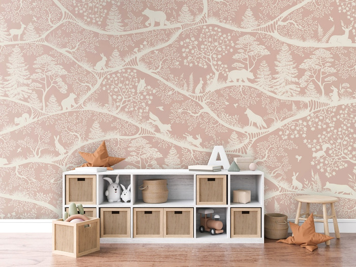 Mural - Nordic Nature Pink (Per Sqm)
