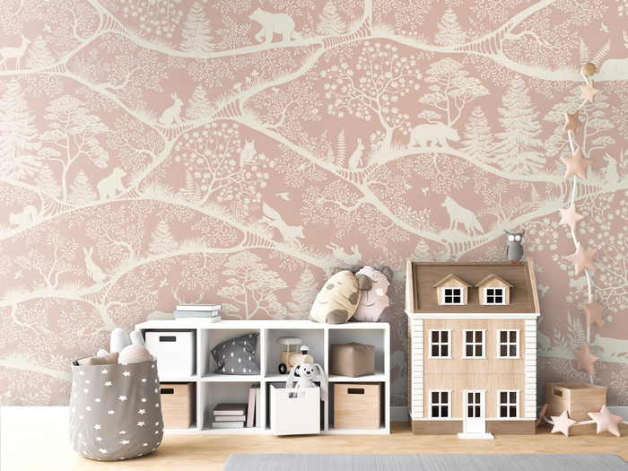 Mural - Nordic Nature Pink (Per Sqm)