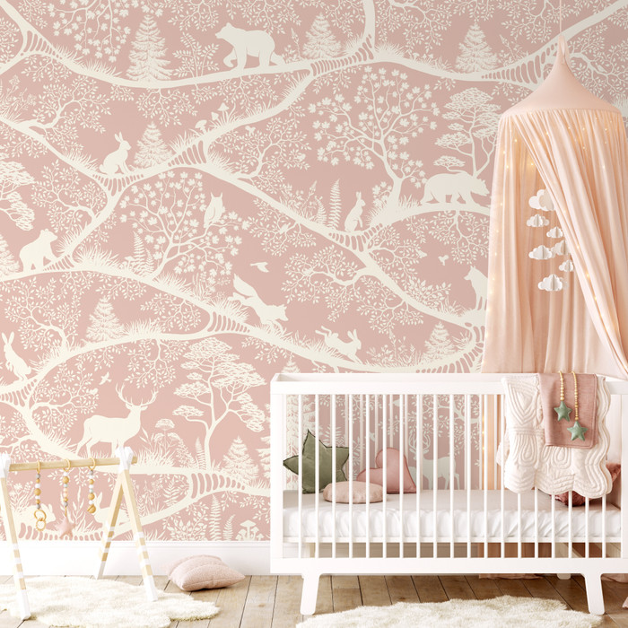 Mural - Nordic Nature Pink (Per Sqm)
