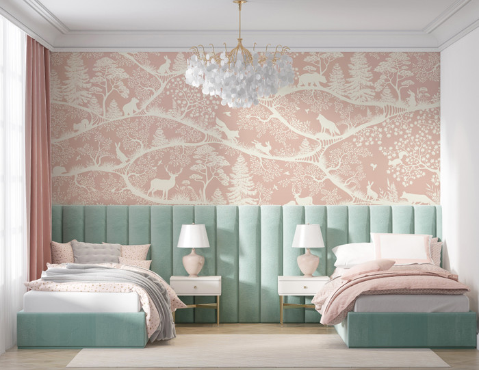 Mural - Nordic Nature Pink (Per Sqm)