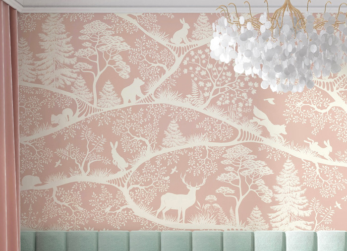 Mural - Nordic Nature Pink (Per Sqm)