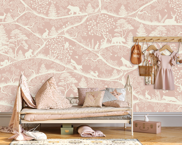 Mural - Nordic Nature Pink (Per Sqm)