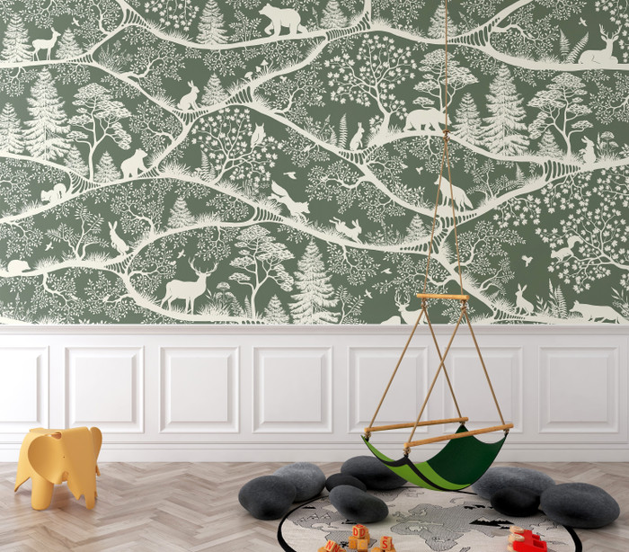 Mural - Nordic Nature Green 2 (Per Sqm)