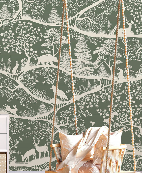 Mural - Nordic Nature Green 2 (Per Sqm)