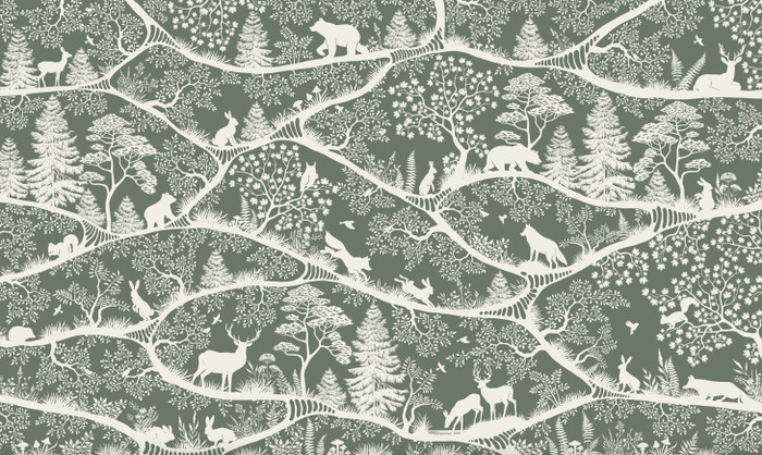 Mural - Nordic Nature Green 2 (Per Sqm)