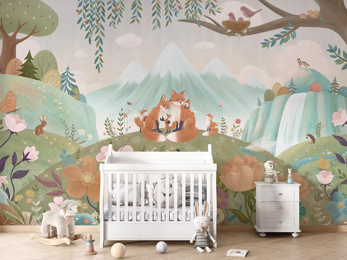 Mural - Fox Family (Per Sqm)