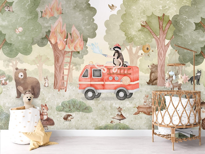 Mural - Forest Fire Fighters (Per Sqm)
