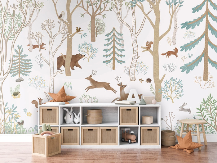 Mural - Frisky Forest Blue (Per Sqm)