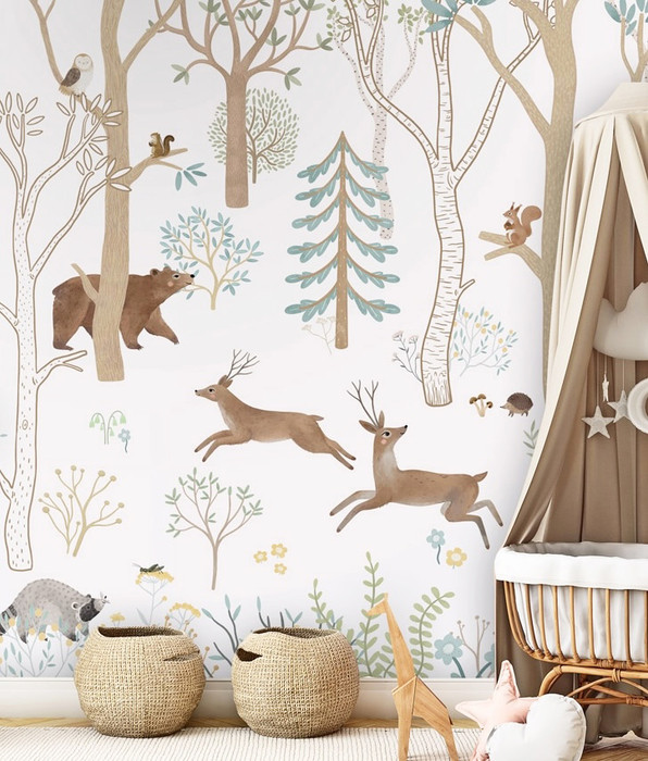 Mural - Frisky Forest Blue (Per Sqm)