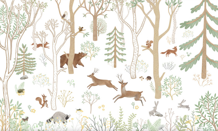 Mural - Frisky Forest Green (Per Sqm)