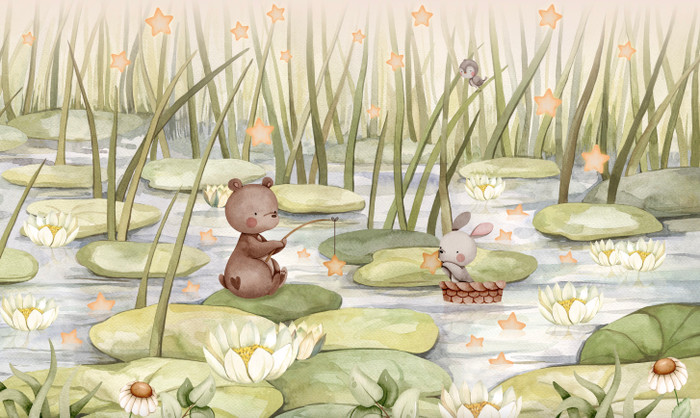 Mural - Starry Pond (Per Sqm)