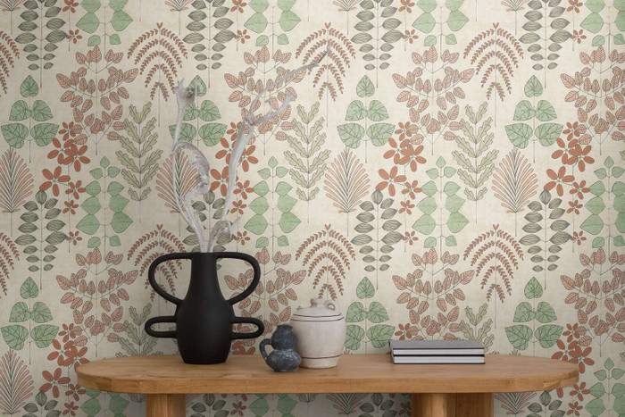 Nordic Leaves - Green / Orange