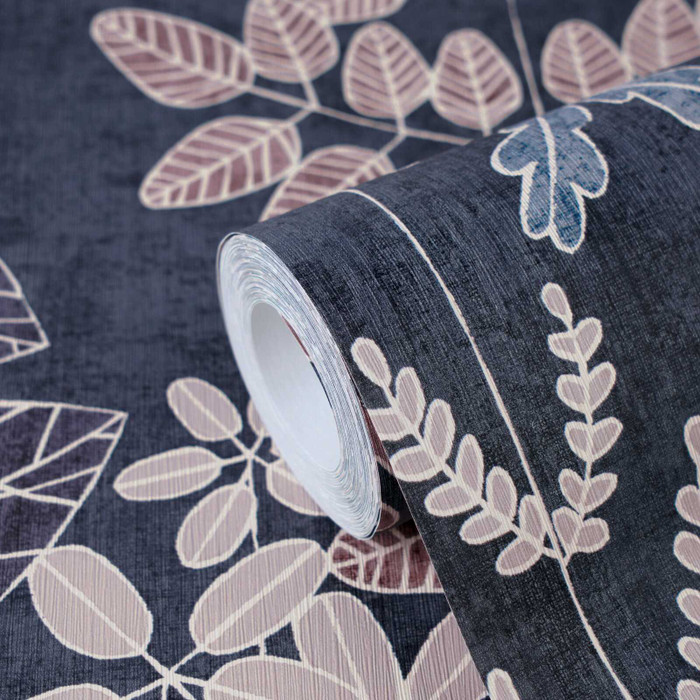 Nordic Leaves - Dark Blue
